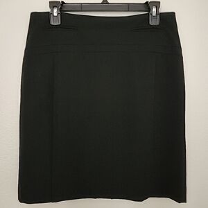 Express Womens Lined Slim Short Skirt          2 Pockets Back Slit Sz 8 Black